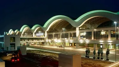 The exterior of Sabiha Gokcen International Airport terminal